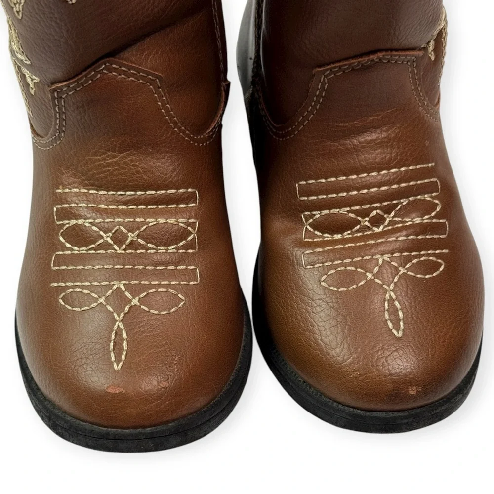 Kensie Girl Cowgirl Heel Boots‎ in Brown